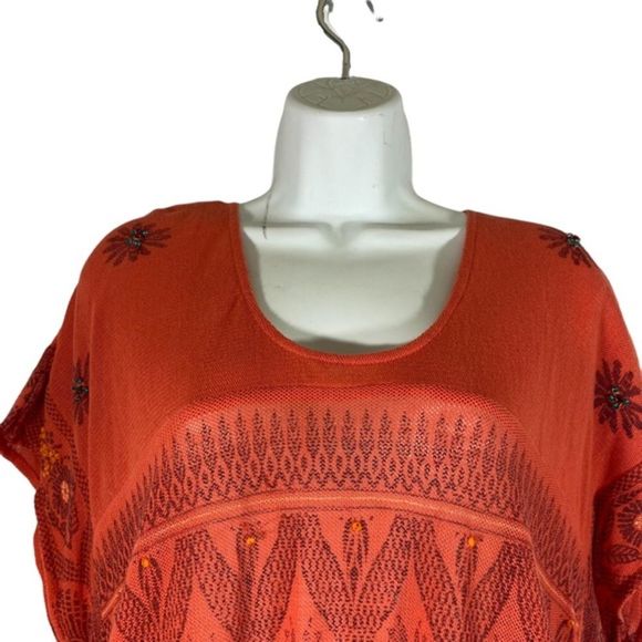 New Romantics FP Size Small Byzantine Dreams Tunic Top Coral Knitted Oversize - Picture 9 of 14